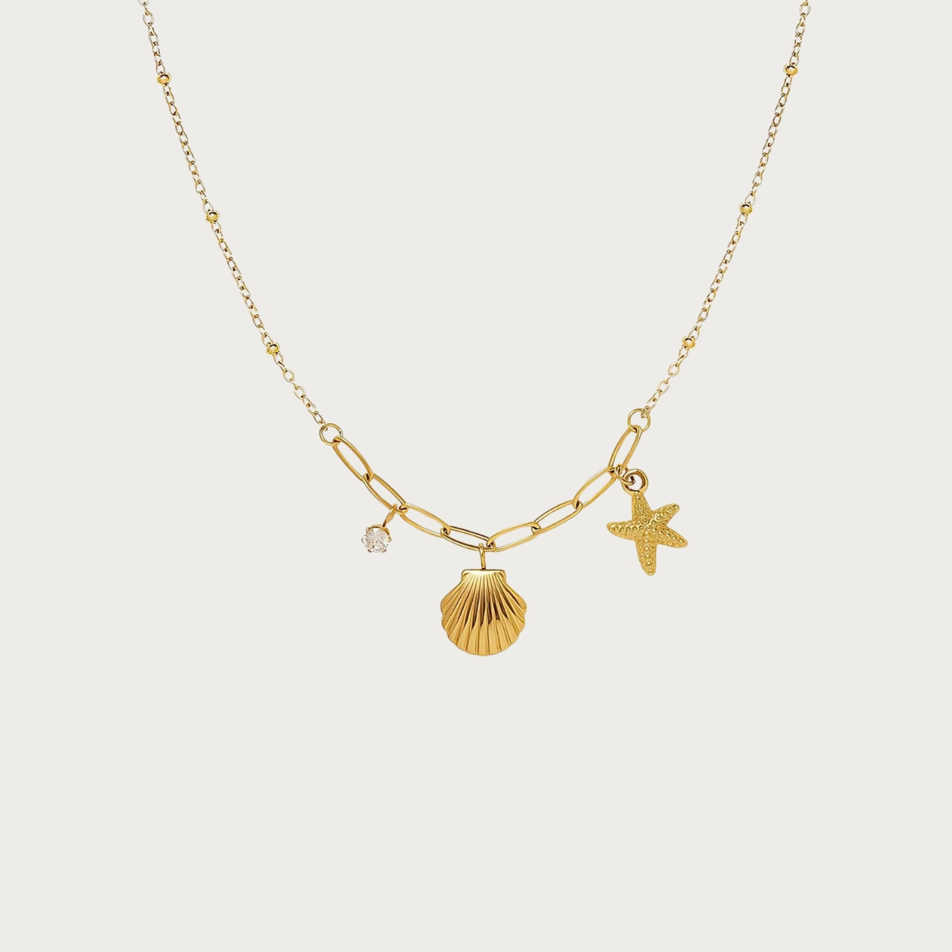 COASTAL CHARM GOLD NECKLACE