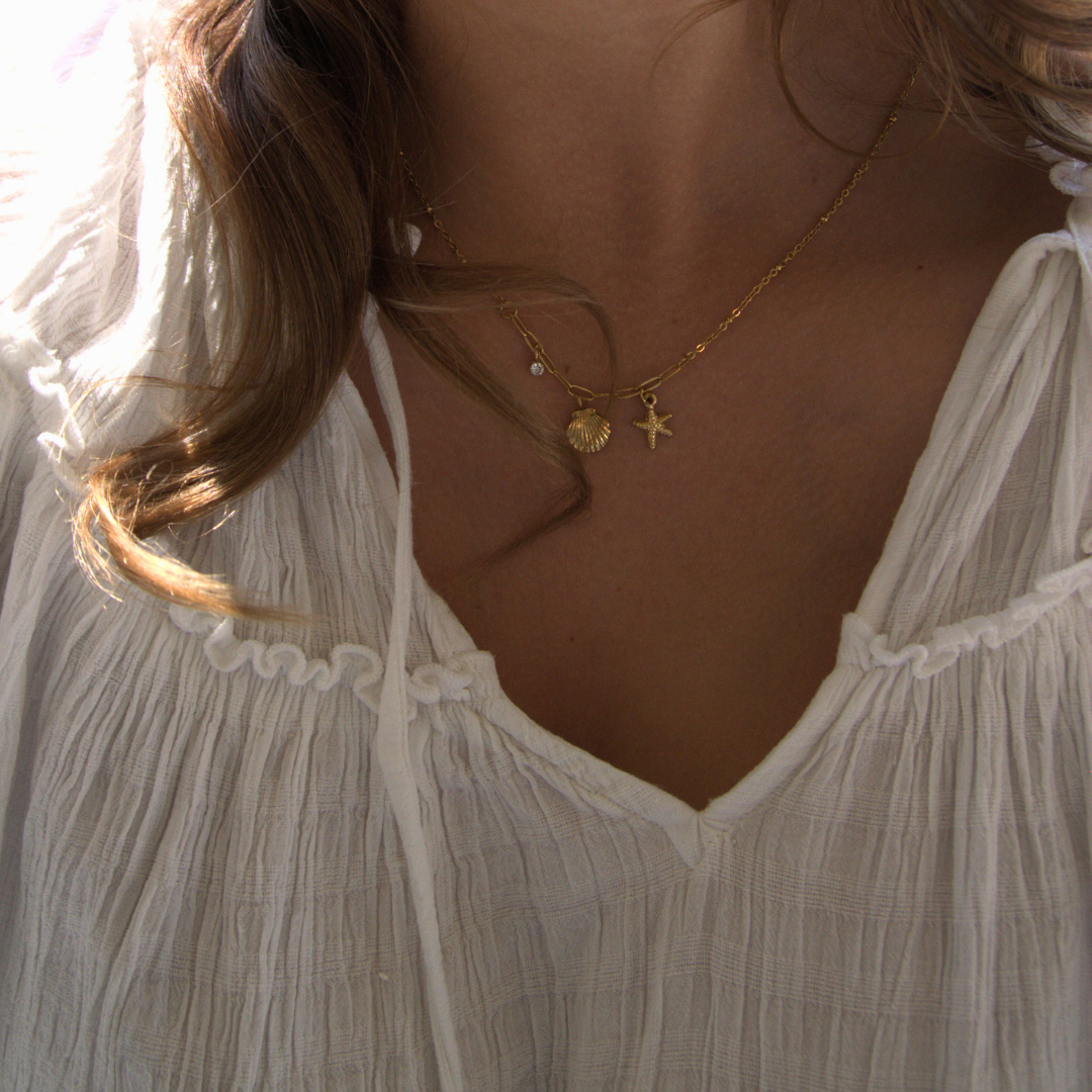 COASTAL CHARM GOLD NECKLACE