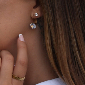 BIJOU GOLDEN STONE EARRINGS