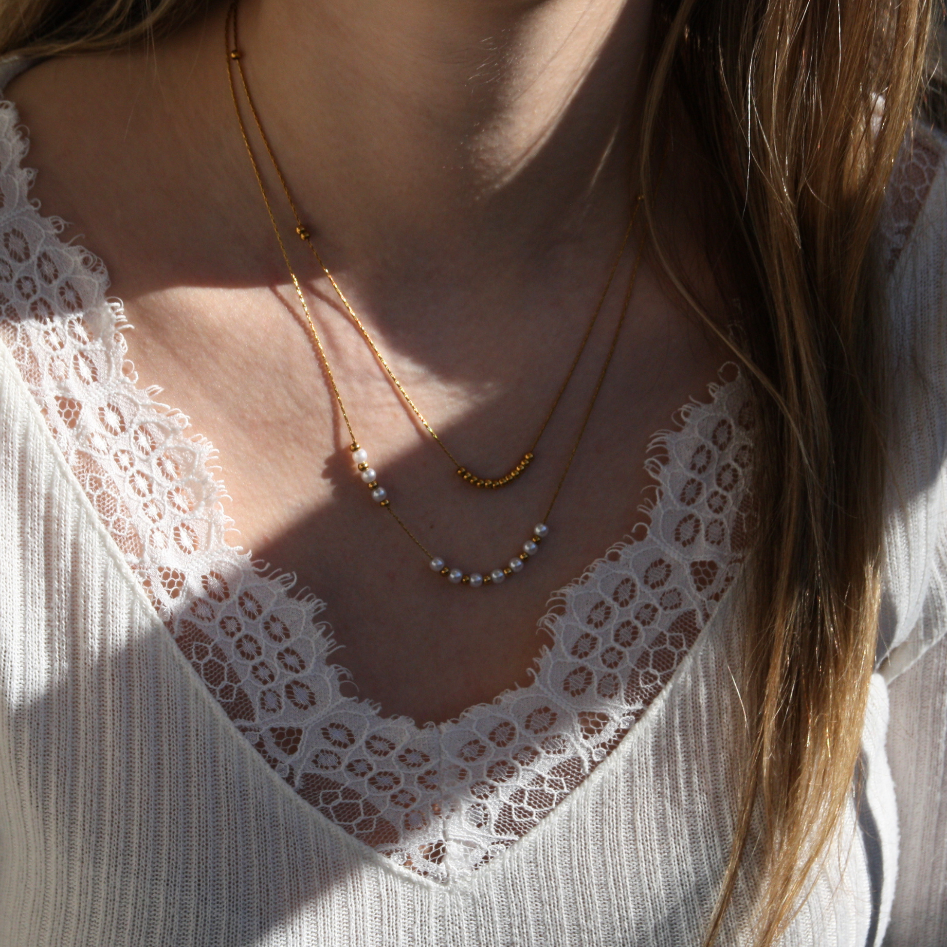 BEADED PEARLS NECKLACE