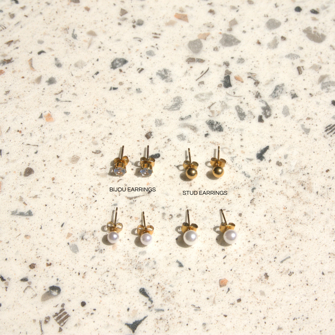 GOLD STUD EARRINGS